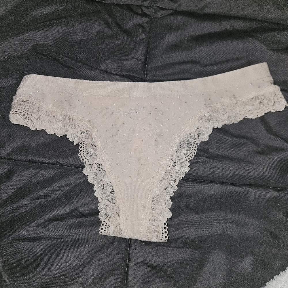 NWT Victoria's Secret Cream Lace Trim Panties